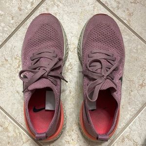 Nike purple epic react flyknit 2 sneakers